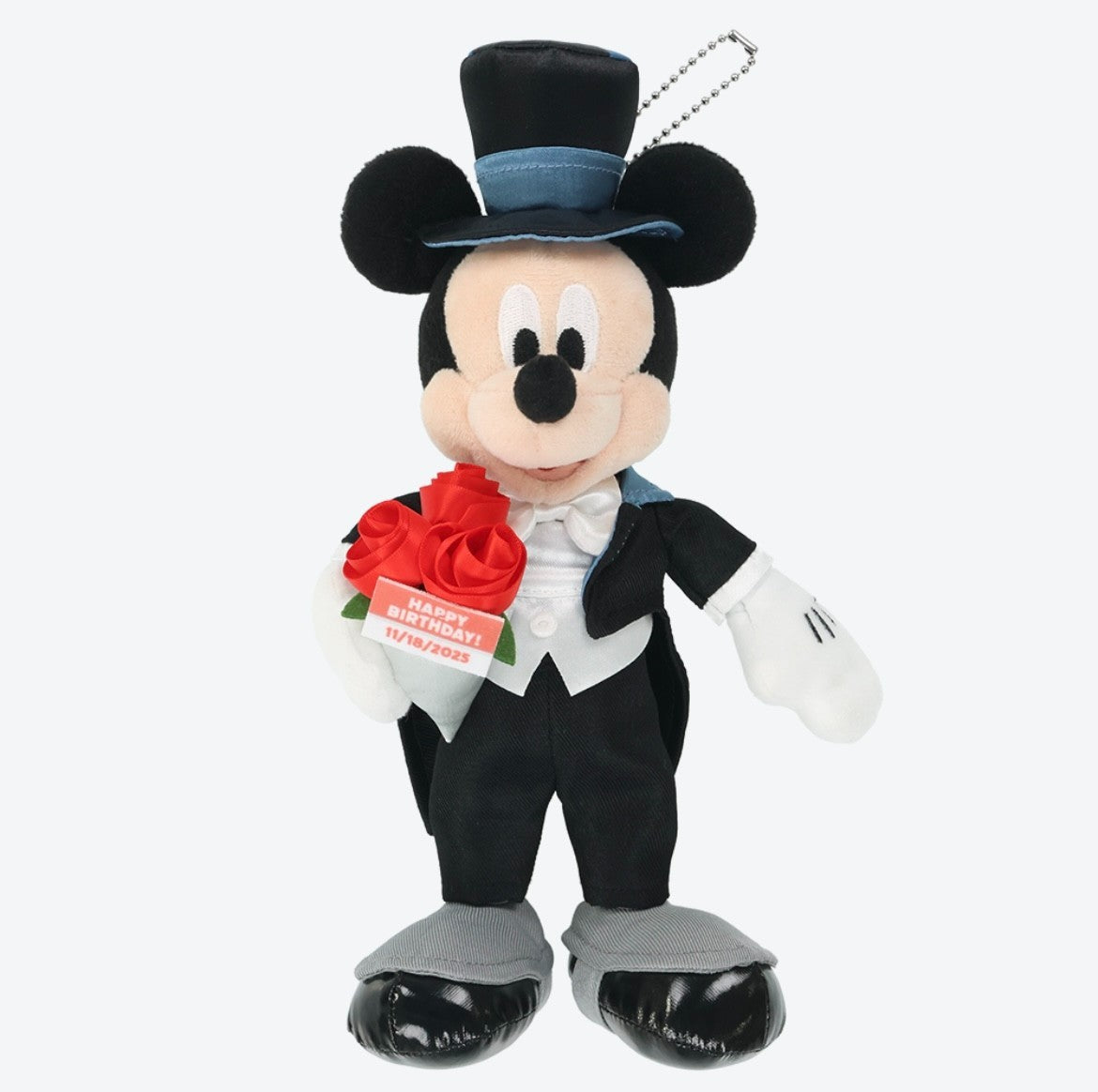 Japan Tokyo Disney Resort Mickey Mouse Plush Toy Badge Keychain Birthday 2025