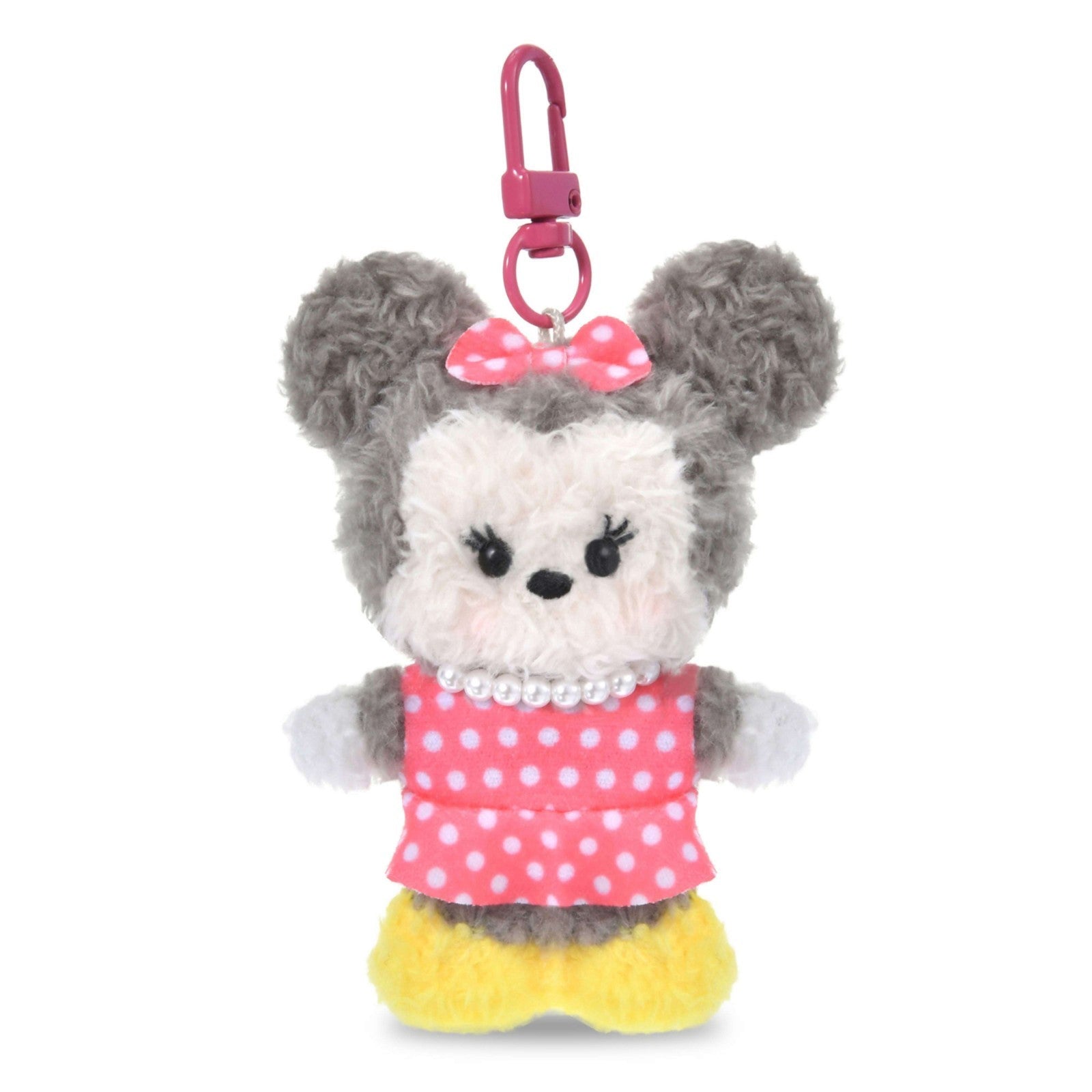Japan Tokyo Disney Store Minnie Mouse Plush Toy Keychain MINIMINI FLAT