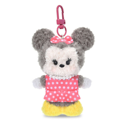 Japan Tokyo Disney Store Minnie Mouse Plush Toy Keychain MINIMINI FLAT