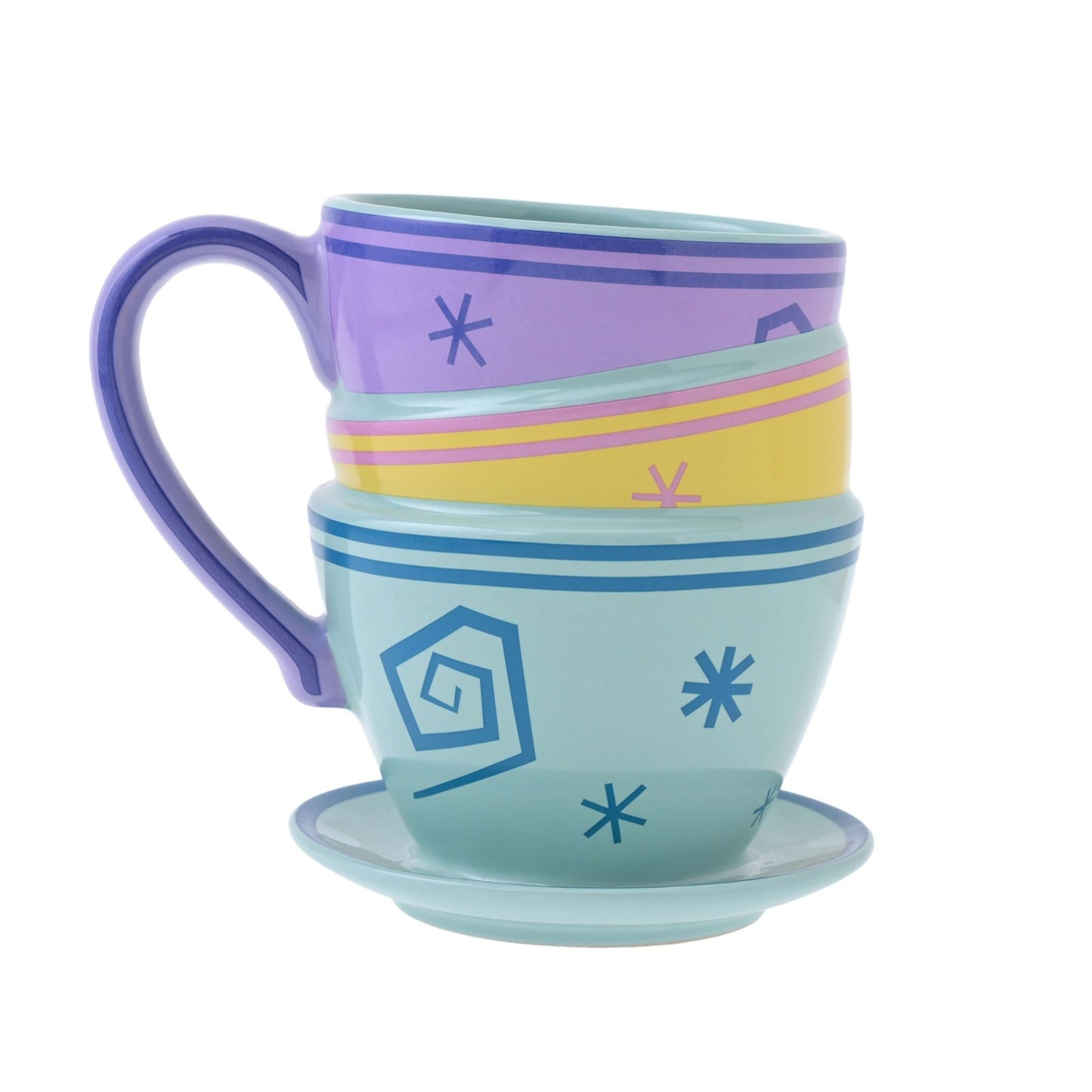 Japan Tokyo Disney Store Mad Hatter & March Hare Triple Teacup Mug Alice