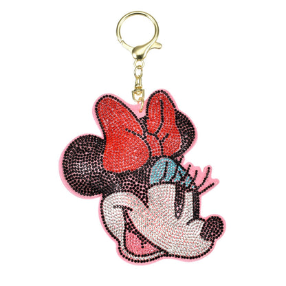 Japan Tokyo Disney Store Minnie Keychain Rhinestone Decoration Key chain Fes