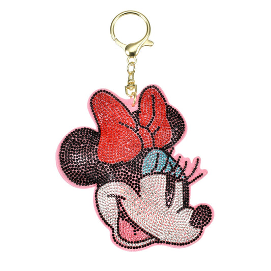 Japan Tokyo Disney Store Minnie Keychain Rhinestone Decoration Key chain Fes