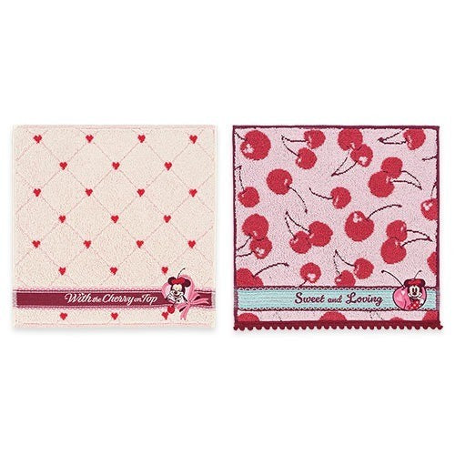Japan Tokyo Disney Resort Mini Towel Set With the Cherry on Top Minnie