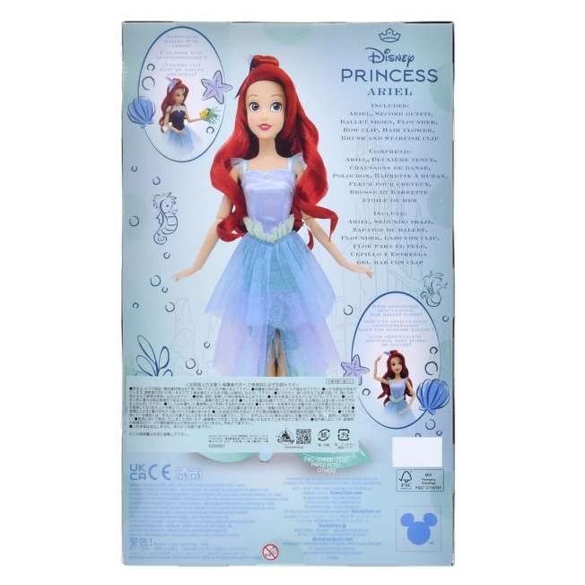 Japan Tokyo Disney Store Ariel & Flounder Doll Figure Set Ballet Little Mermaid