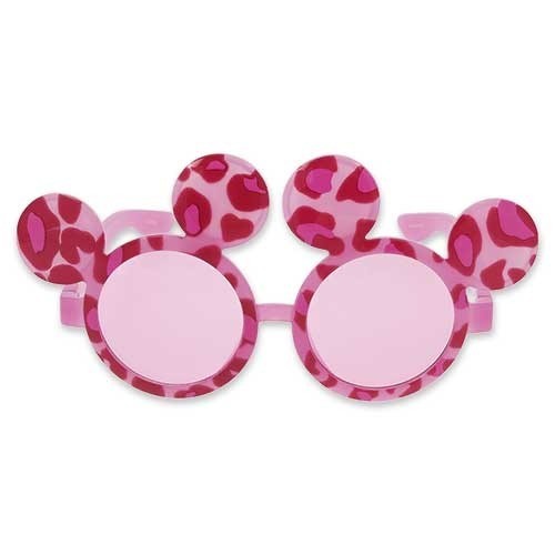 Japan Tokyo Disney Resort Mickey Fashion Glasses Pink Leopard Print Cute