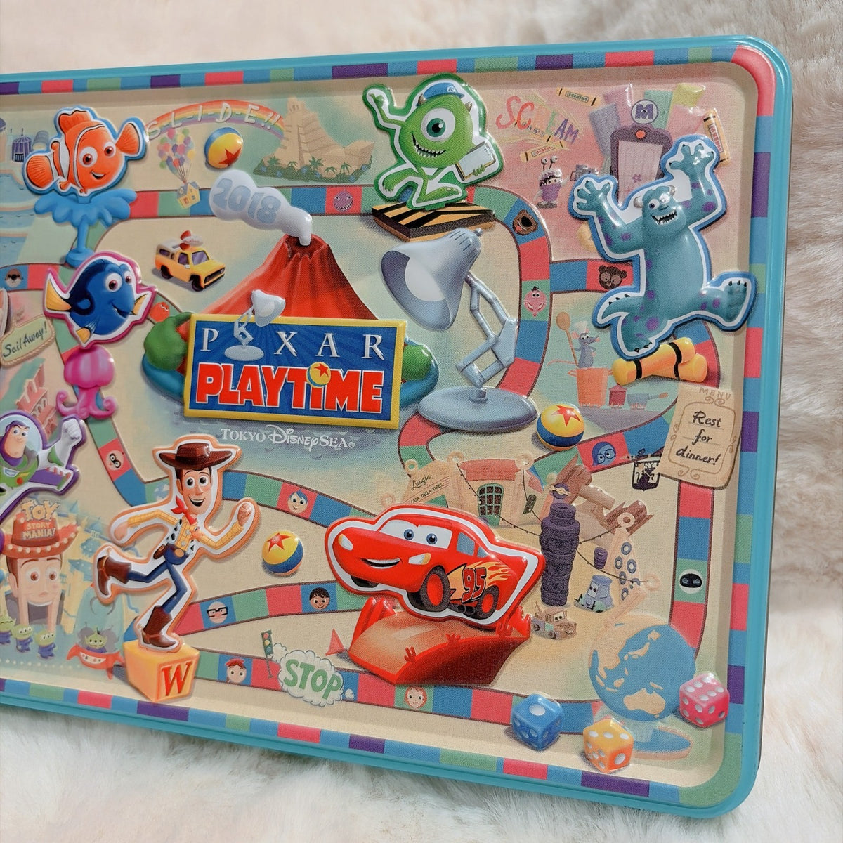 Japan Tokyo Disney Resort Toy Story Candy Tin Woody Buzz Pixar Playtime Cars
