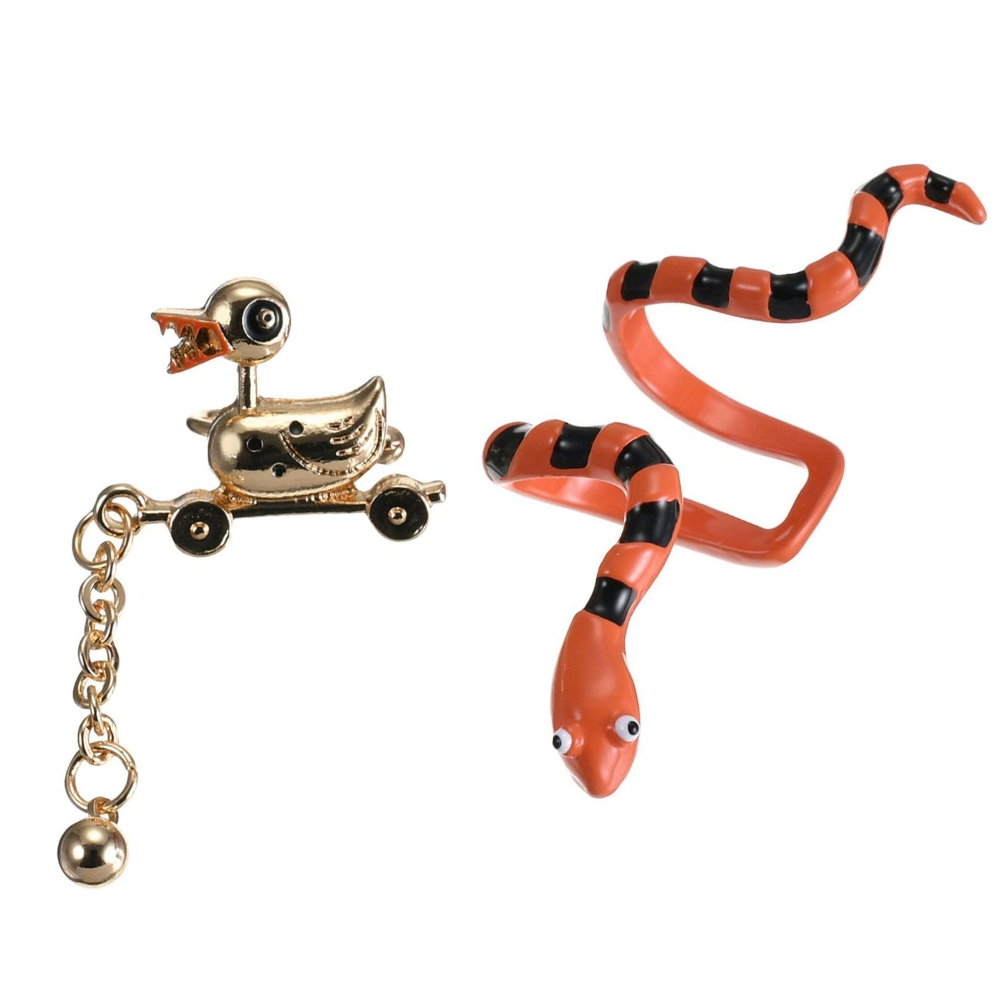 Japan Tokyo Disney Store Killer Duck Snake Ear Cuffs Nightmare Before Christmas
