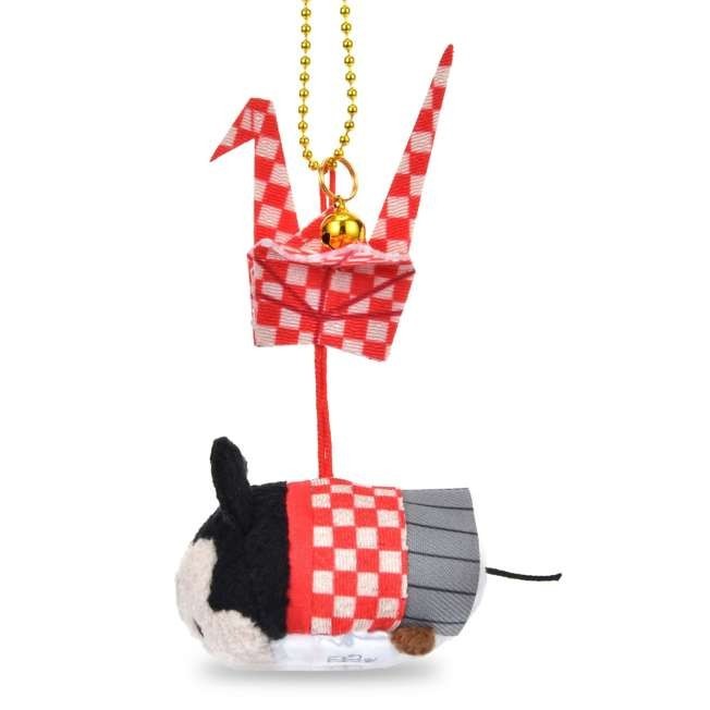 Japan Tokyo Disney Store Mickey Mouse Plush Toy Keychain Origami Crane TSUM TSUM