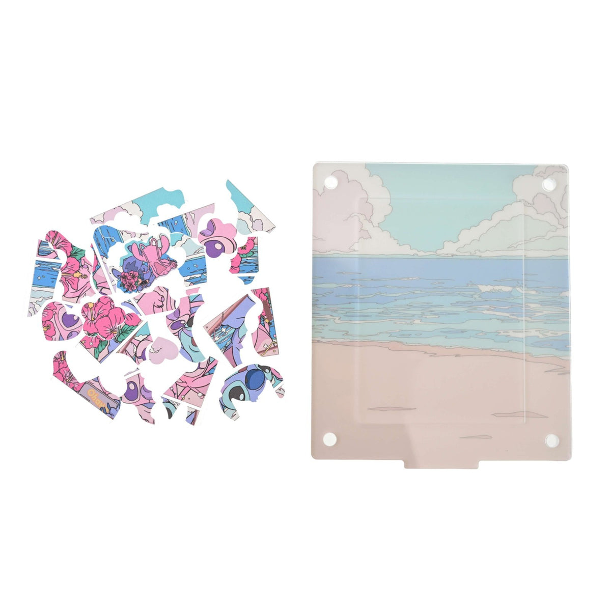 Japan Tokyo Disney Store Stitch & Angel Acrylic Stand Frame-Style Puzzle