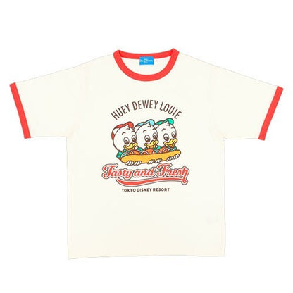 Japan Tokyo Disney Resort American Diner  Huey Dewey Louie T-shirt Red