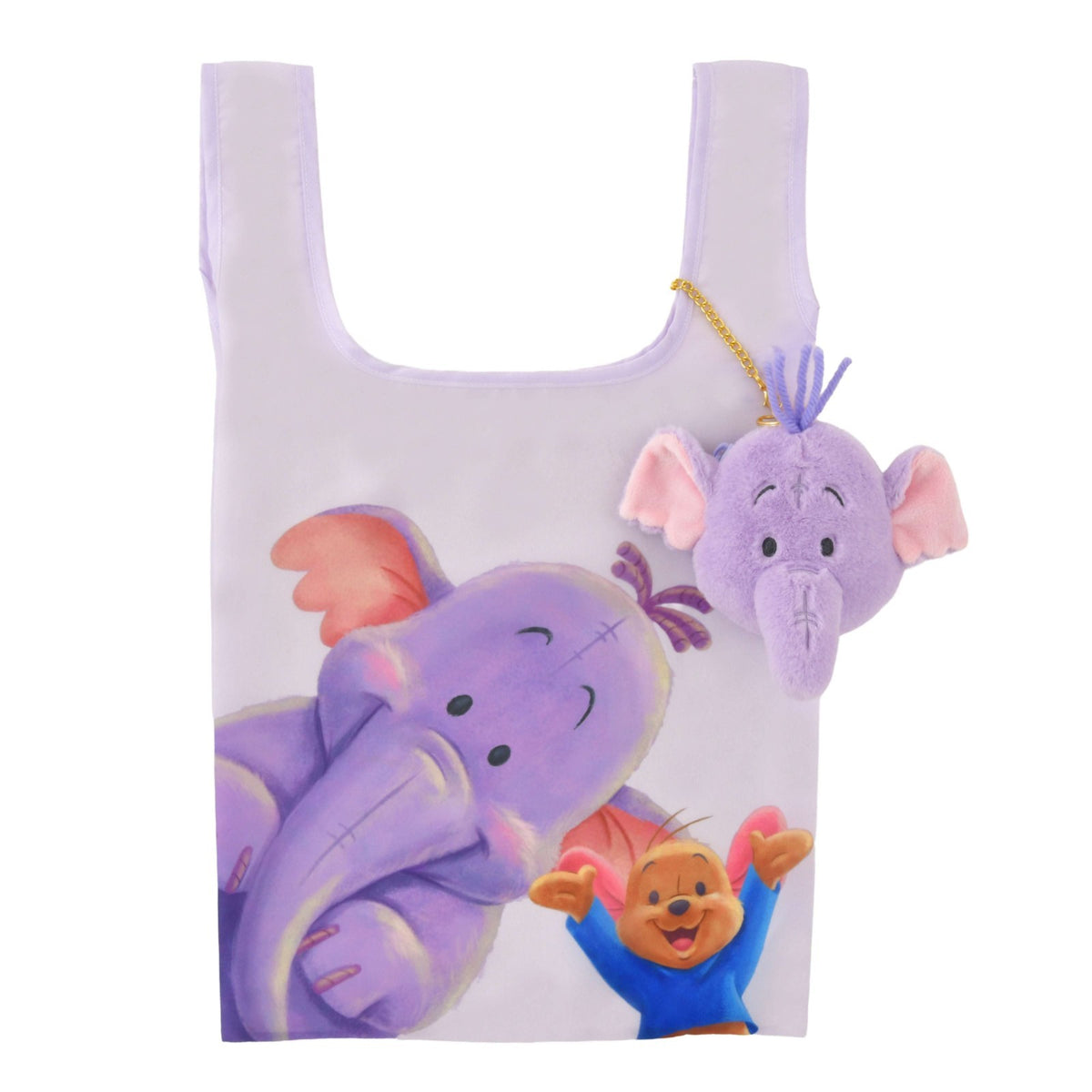 Japan Tokyo Disney Store Winnie the Pooh Shopping Eco Bag Pouch Roo & Lumpy