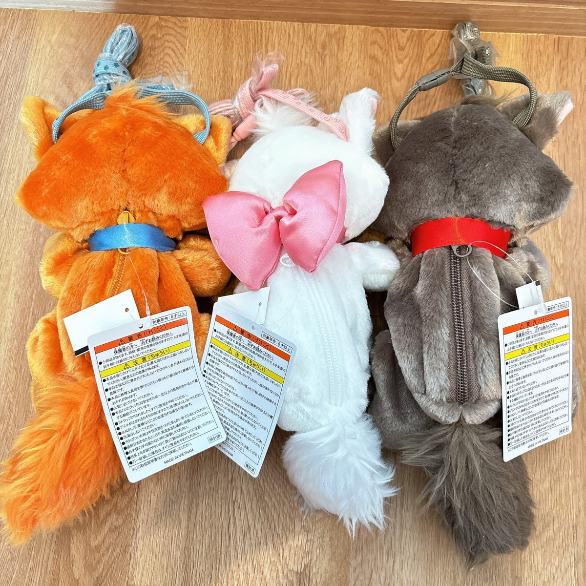 Japan Tokyo Disney Resort Store The Aristocats Plush Shoulder bag Marie set of 3