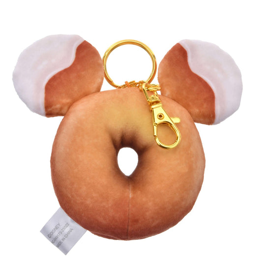 '+Japan Tokyo Disney Store  Mickey Plush Toy Keychain White Donut MICKEY'S BAKERY