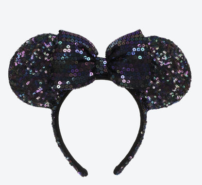 Japan Tokyo Disney Resort Store Ears HeadBand Hat Minnie sequins shine