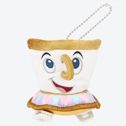 Japan Tokyo Disney Resort Beauty and the Beast Chip Plush Shoulder clip Keychain