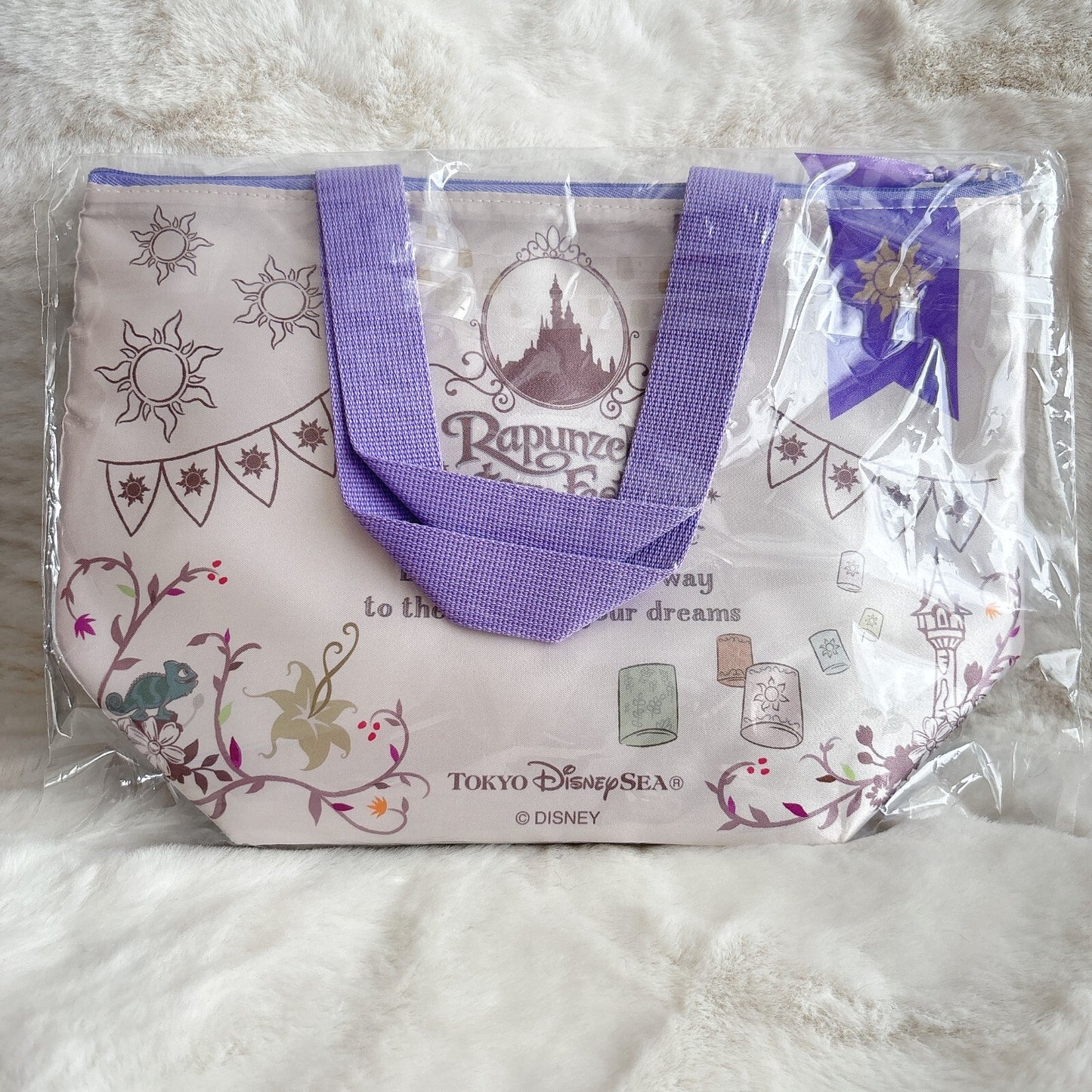 Japan Tokyo Disney Resort Fantasy Springs Souvenir Tote bag Rapunzel lunch case