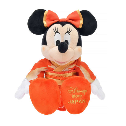 Japan Tokyo Disney Store Minnie Mouse  Plush Toy in Kimono Japan Original