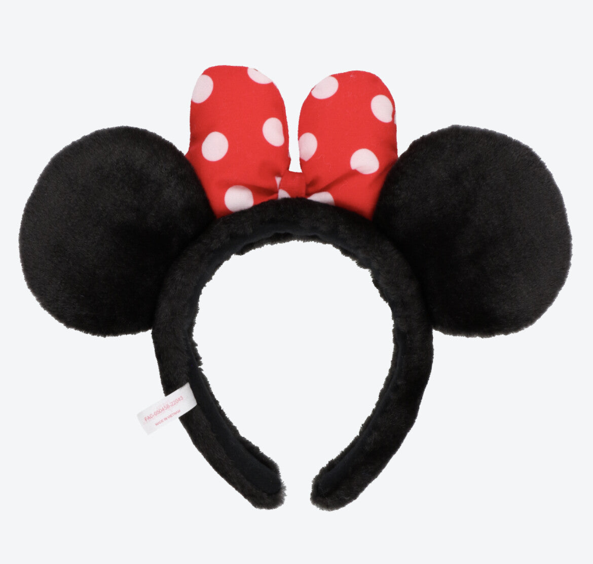 Japan Tokyo Disney Resort Ears Headband fluffy black red ribbon Minnie