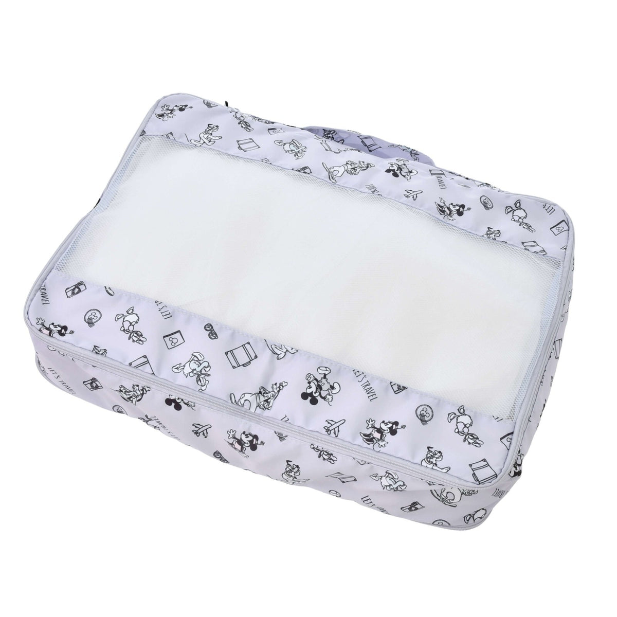 Japan Tokyo Disney Store Mickey Clothes Compression Storage Pouch L Purple