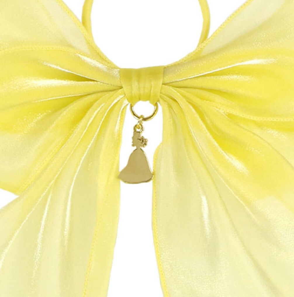 Japan Tokyo Disney Resort Big hair elastic ribbon Yellow Belle