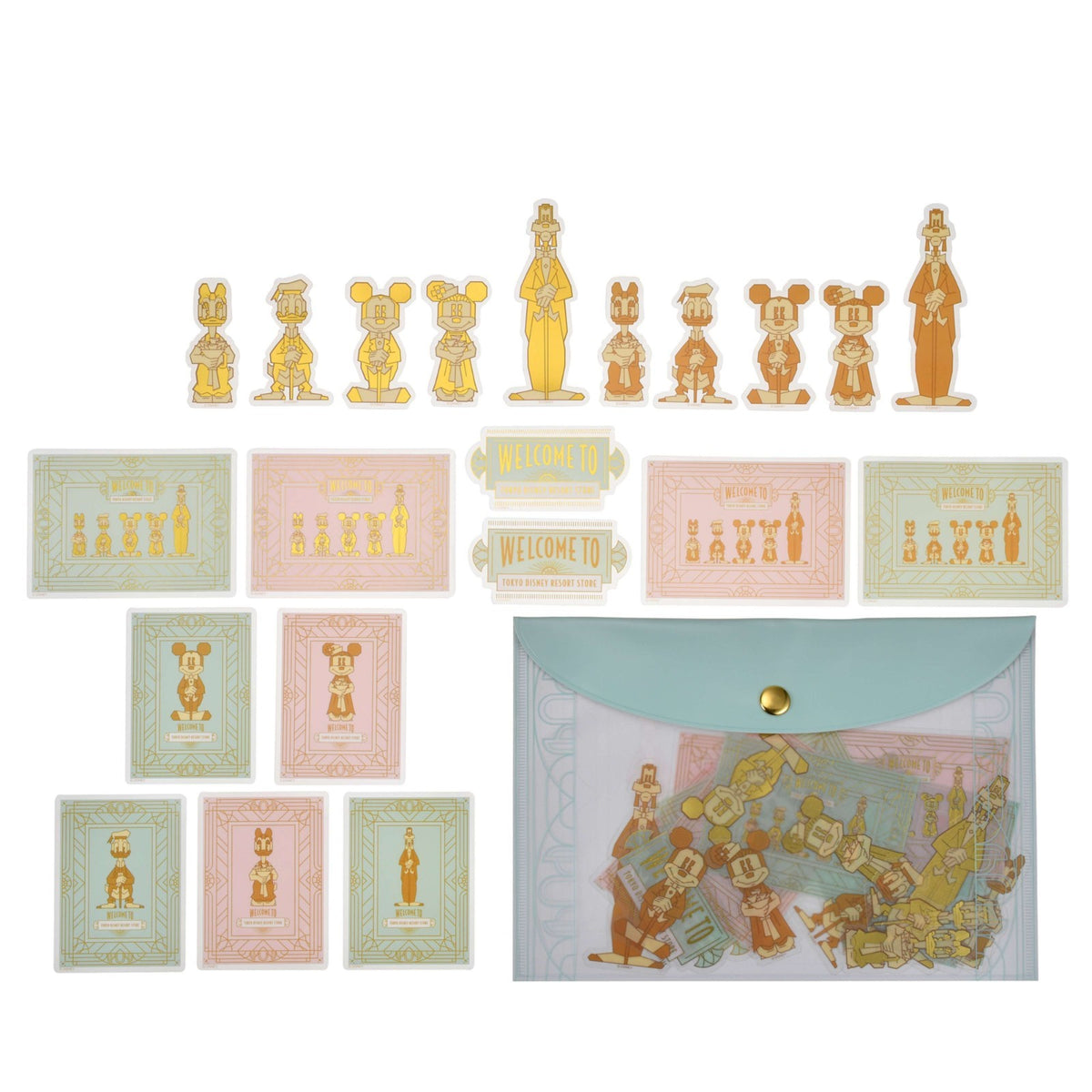 Japan Tokyo Disney Store Mickey Stickers in a Case Resort Store 1st Anniversary
