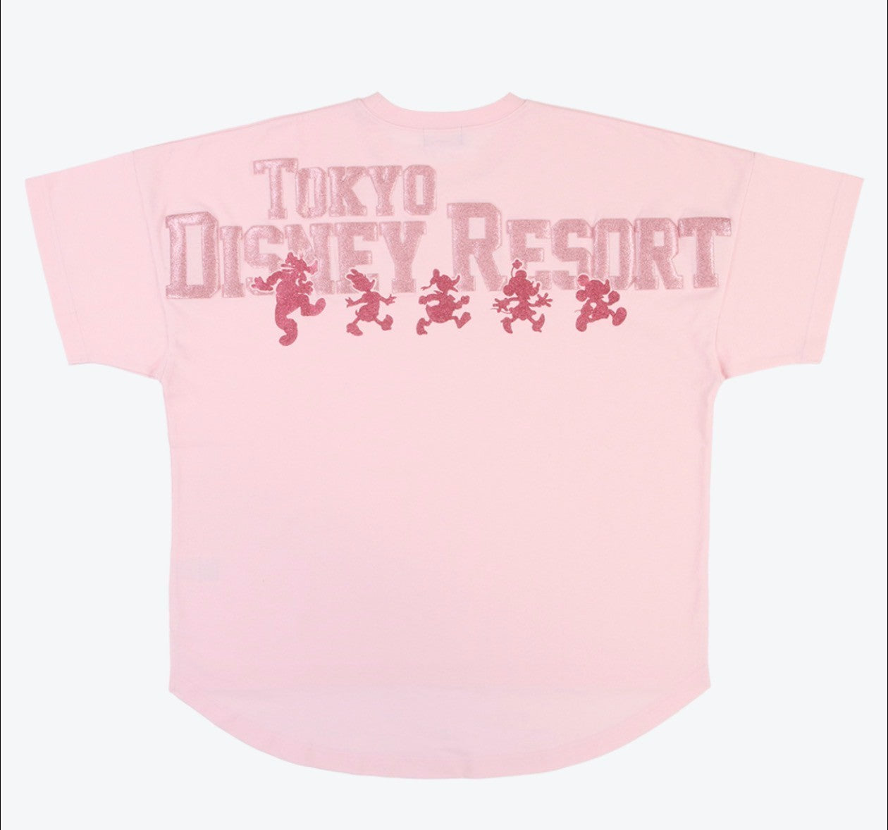 Japan Tokyo Disney Resort T-shirt Oversized Fit Unisex One Size Pink