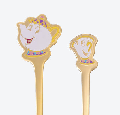 Japan Tokyo Disney Resort Fork & Spoon Cutlery Kitchen Beauty and the Beast 