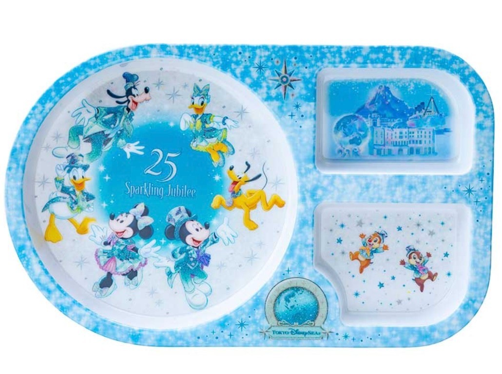 Japan Tokyo Disney Resort Mickey Minnie Souvenir Sparkling Jubilee Plate 25th