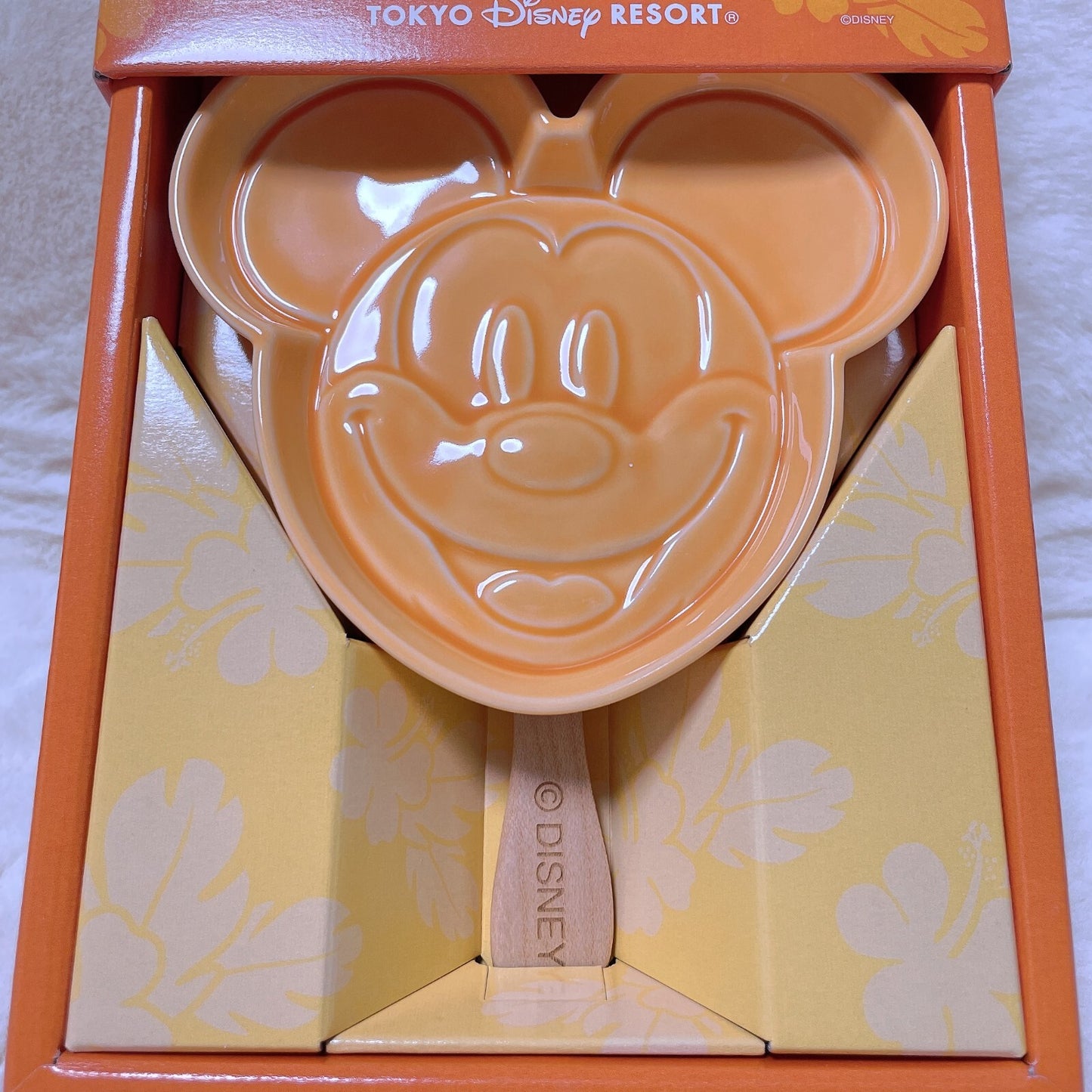 Tokyo Japan Disney Resort Limited Mickey Ice Bar Motif Plate & Spoon souvenir