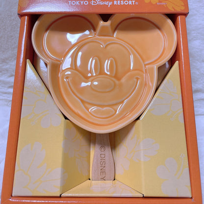 Tokyo Japan Disney Resort Limited Mickey Ice Bar Motif Plate & Spoon souvenir
