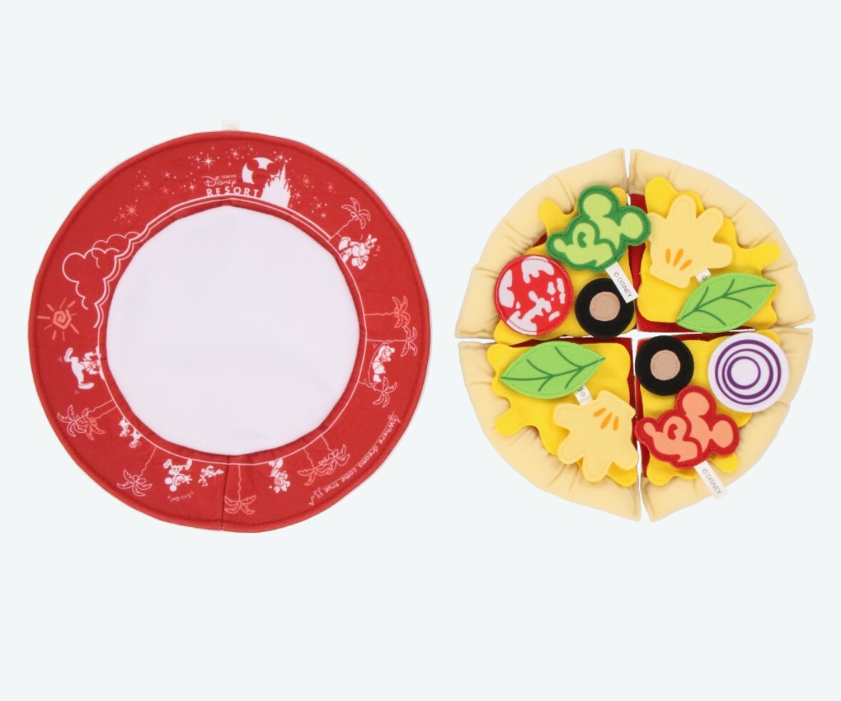 Japan Tokyo Disney Resort Play set Plush Mickey Pizza Food Toy