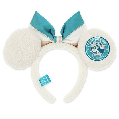 Japan Tokyo Disney Resort Mickey Minnie Headband Sea 25th Anniversary Fluffy Coz