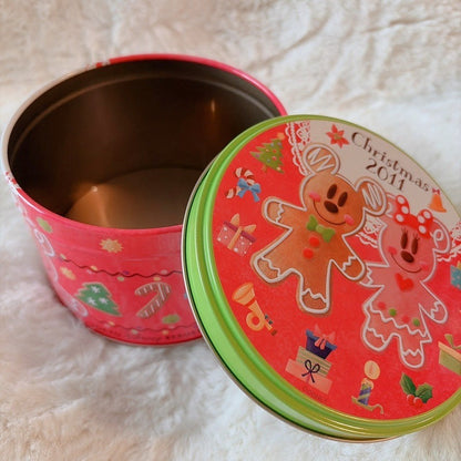 Japan Tokyo Disney Confectionery Tin Can Mickey & Minnie Christmas
