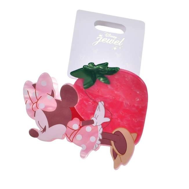 Japan Tokyo Disney Store Minnie Mouse Hair Clip Die-Cut GLOSSY FRUITS