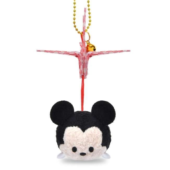 Japan Tokyo Disney Store Mickey Mouse Plush Toy Keychain Origami Crane TSUM TSUM