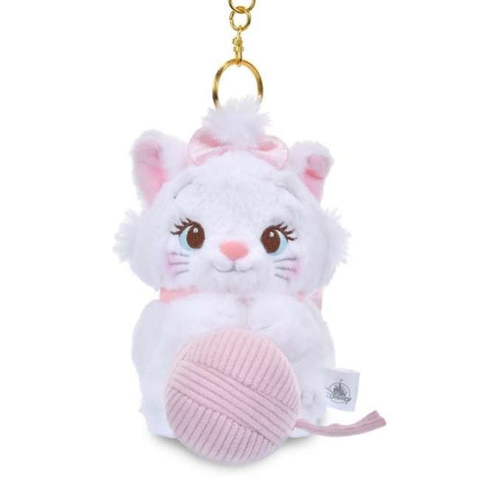 '+Japan Tokyo Disney Store Aristocats Marie Plush Toy Keychain Ball of Yarn MOVE