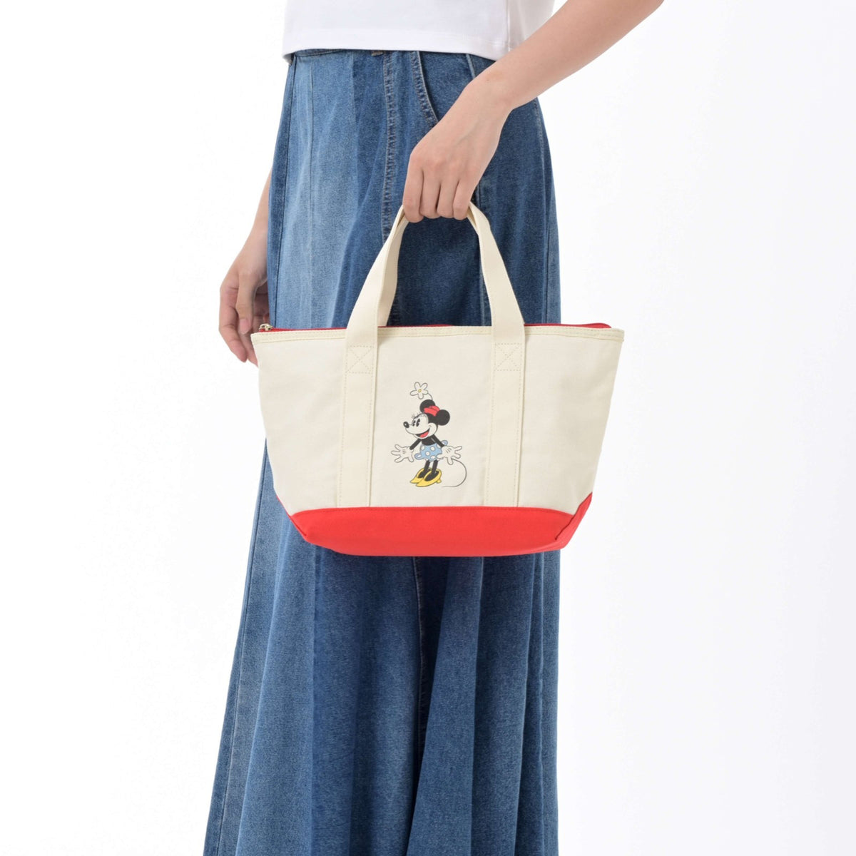 Japan Tokyo Disney Store Minnie Mouse Cool Tote Insulated Bag S Bicolor
