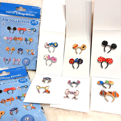 Japan Tokyo Disney Resort Ears Headband Pin badge Collection Complete (12pins)