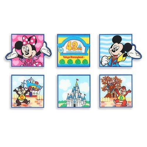 Japan Tokyo Disney Resort 43rd Anniversary Opening Decoration Magnet Set
