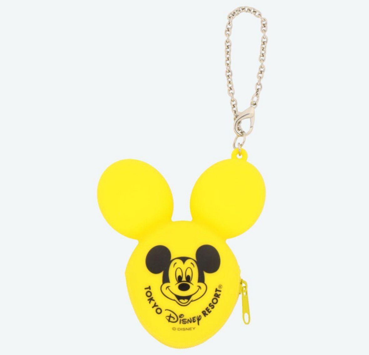 Japan Tokyo Disney Resort Mickey balloon Bag Charm Keychain pouch Yellow