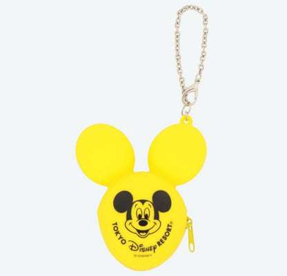 Japan Tokyo Disney Resort Mickey balloon Bag Charm Keychain pouch Yellow