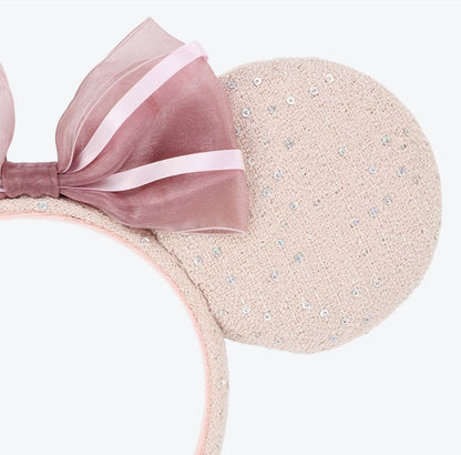 Japan Tokyo Disney Resort Minnie Mouse Ears Headband Ribbon Pink Limited 2026
