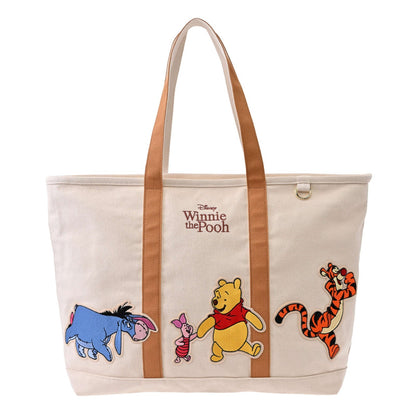 Japan Tokyo Disney Store Pooh Friends Tote Bag Walk Appliqué Collection