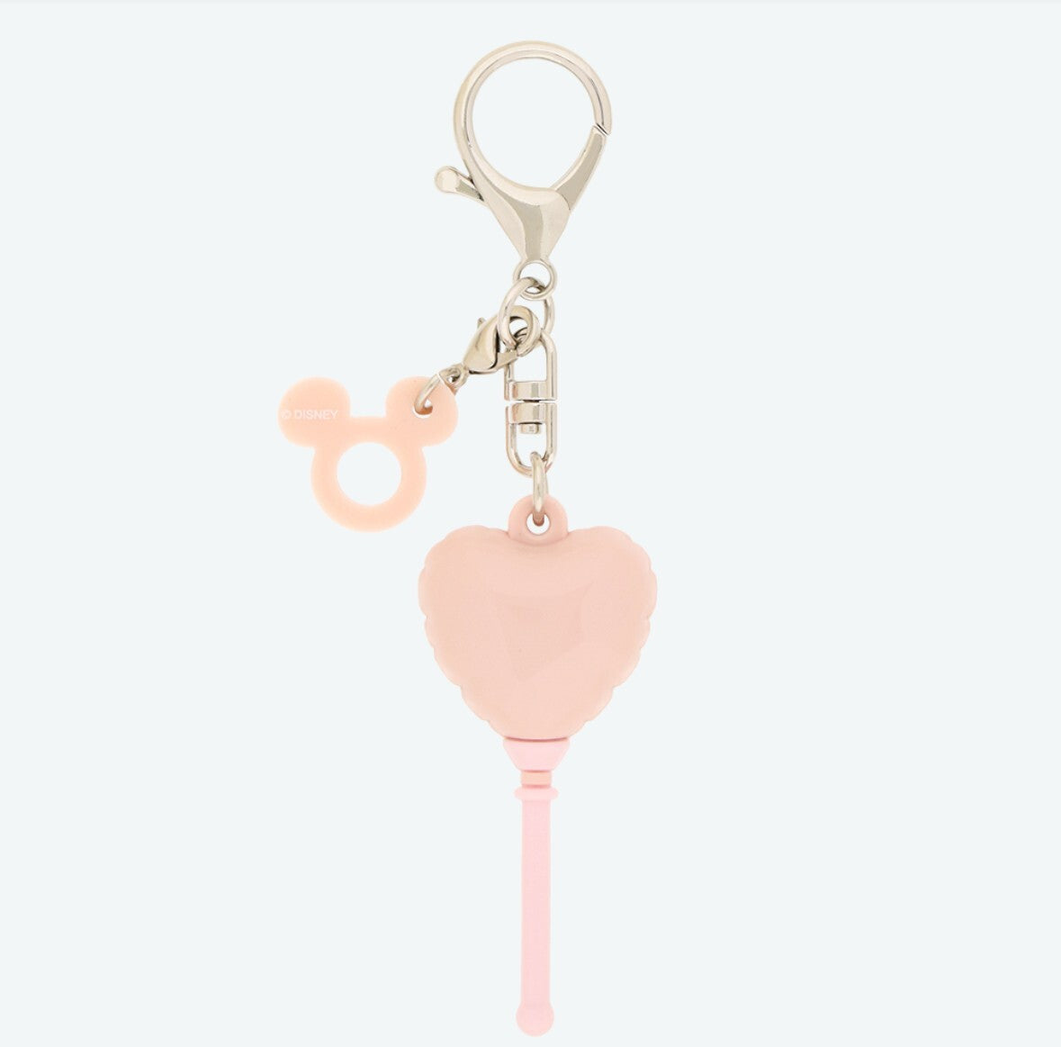 Japan Tokyo Disney Resort Retro Balloon Keychain Pink Heart Mickey