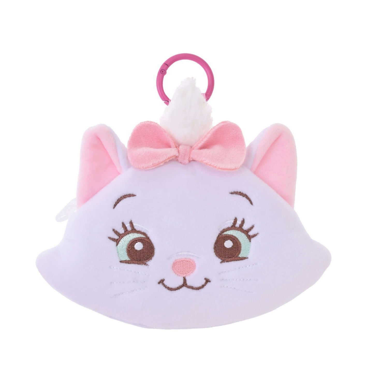 Japan Tokyo Disney Store Aristocats Marie Pouch with Loop and Carabiner Face