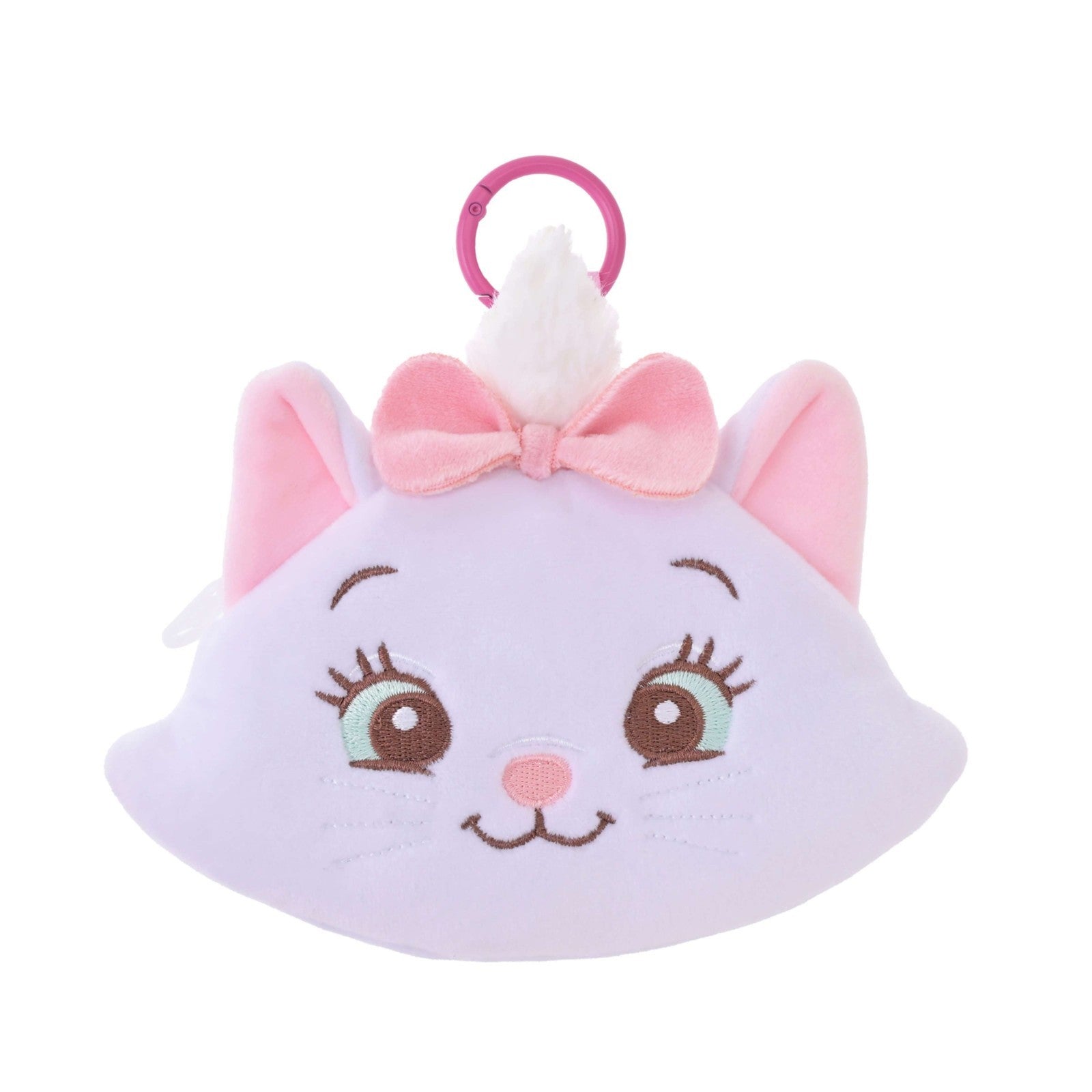 Japan Tokyo Disney Store Aristocats Marie Pouch with Loop and Carabiner Face