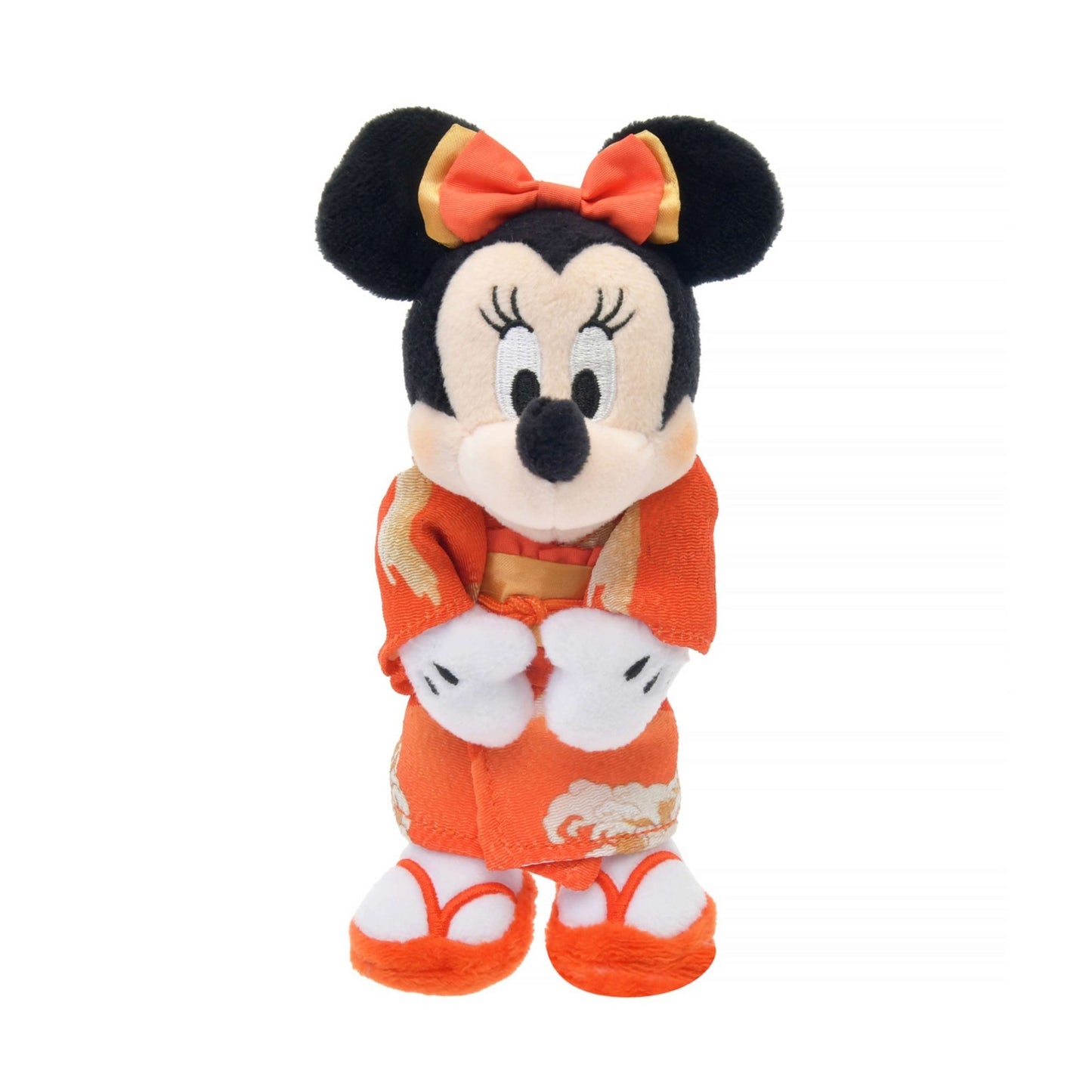Japan Tokyo Disney Store Minnie Plush Toy Keychain Kimono Japan Original