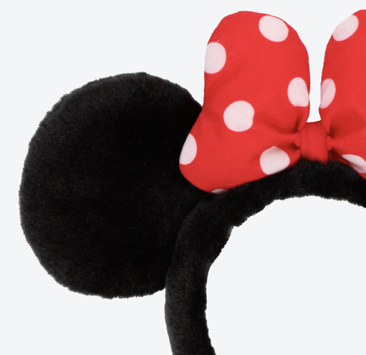 Japan Tokyo Disney Resort Ears Headband fluffy black red ribbon Minnie