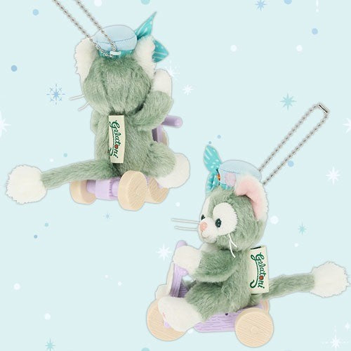 Japan Tokyo Disney Resort Duffy Beautiful Blue Plush T Keychain Gelatoni