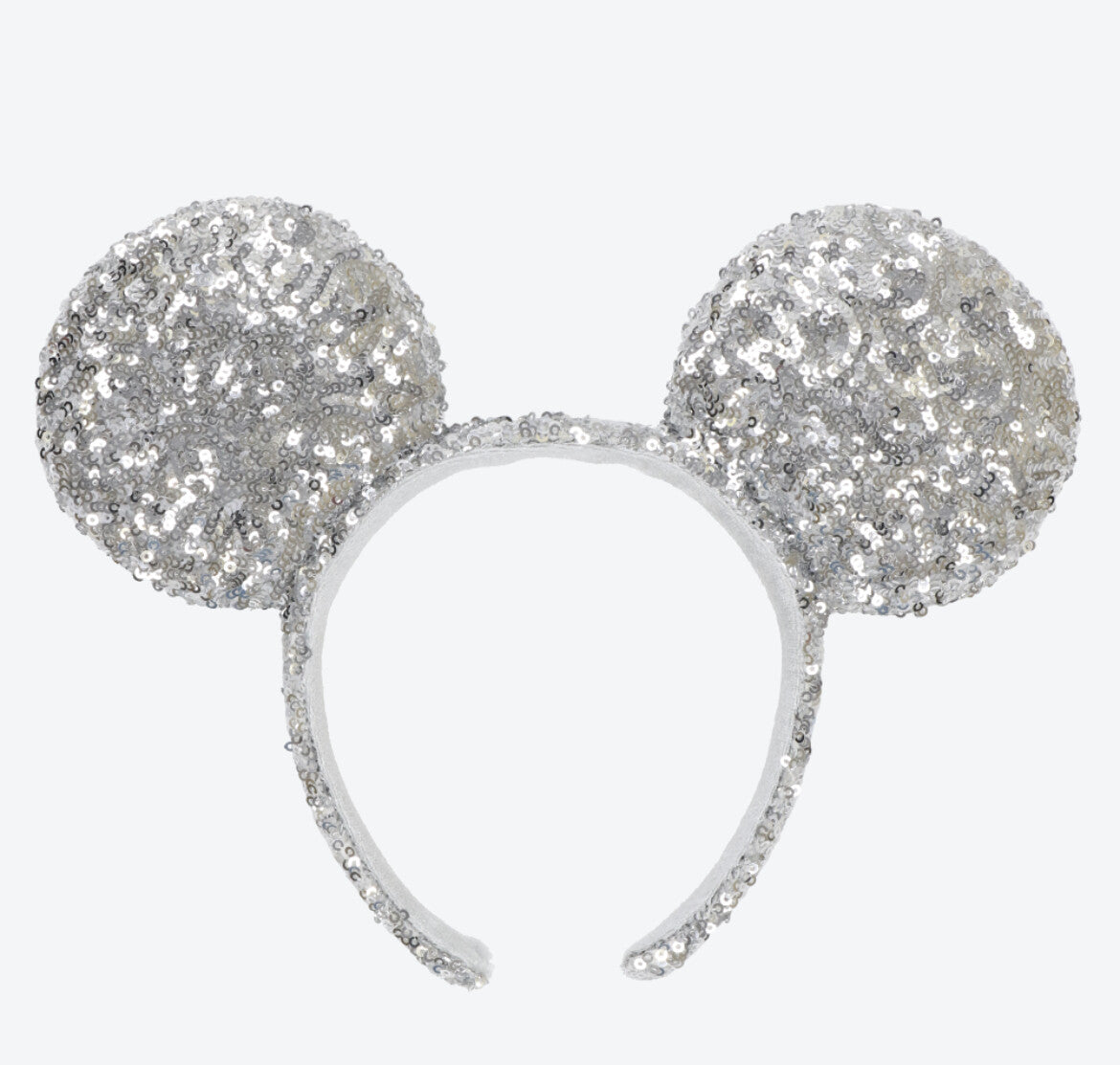 Japan Tokyo Disney Resort Store Ears HeadBand Hat Mickey Silver sequins shine